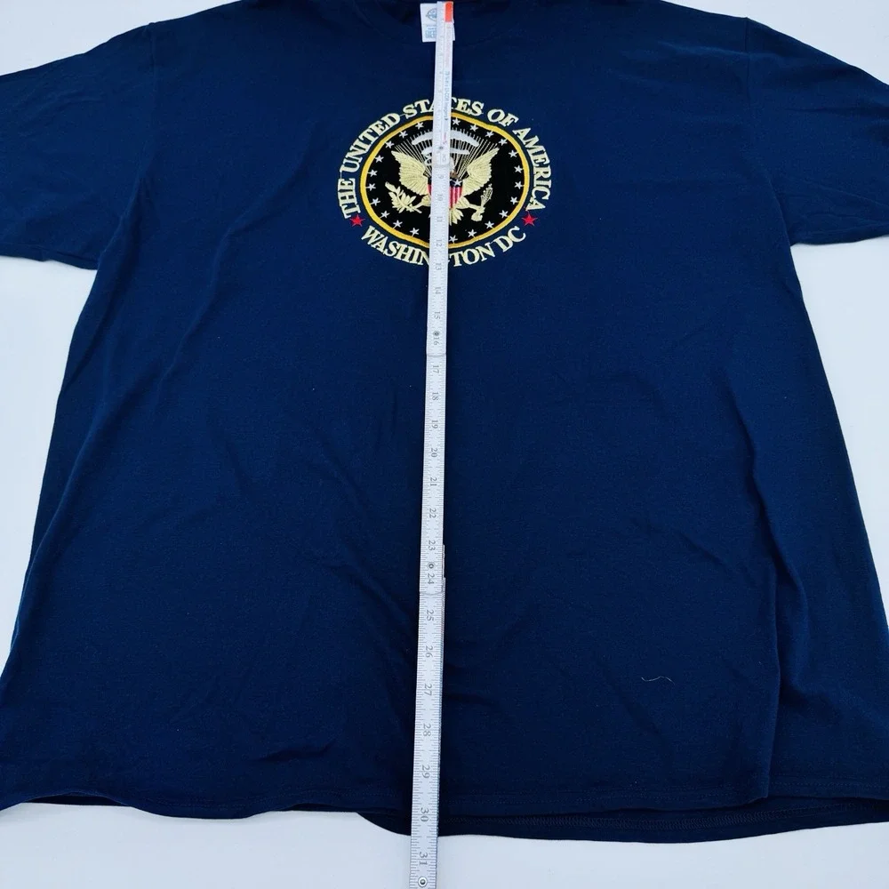 Washington DC United States of America‎ Eagle Graphic T-Shirt Navy Blue Mens 2XL
